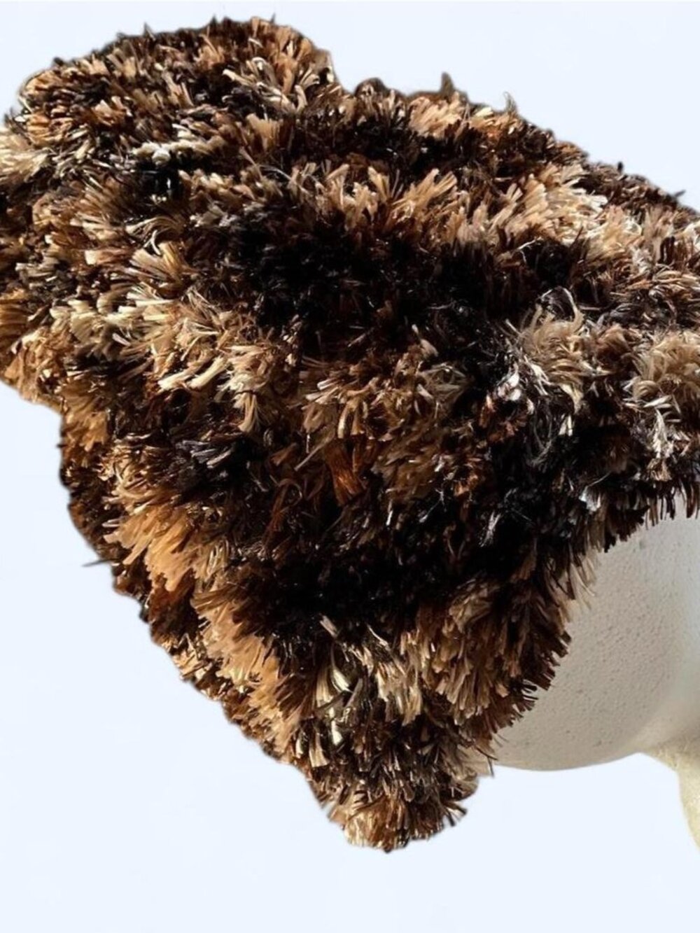 Womens Croft And Barrow Brown Multicolor Fleece Animal Print Winter Hat